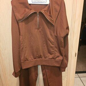 Brown matching pant set